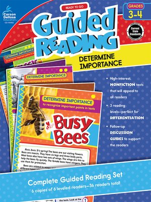 cover image of Ready to Go Guided Reading: Determine Importance, Grades 3-4